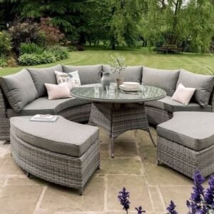 Fabricat Outdoor Three Piece Sectional in Starboard Snow